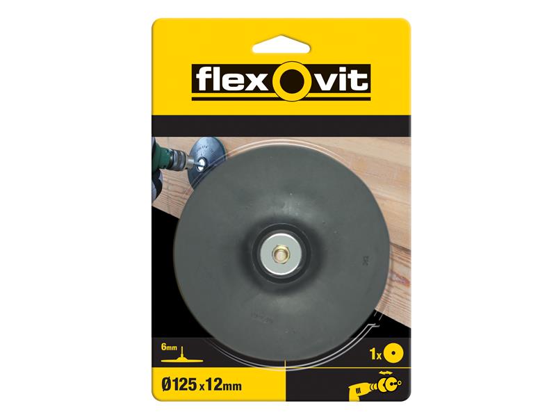 Flexovit 63642556833 Backing Pad For Drill Mount 125mm