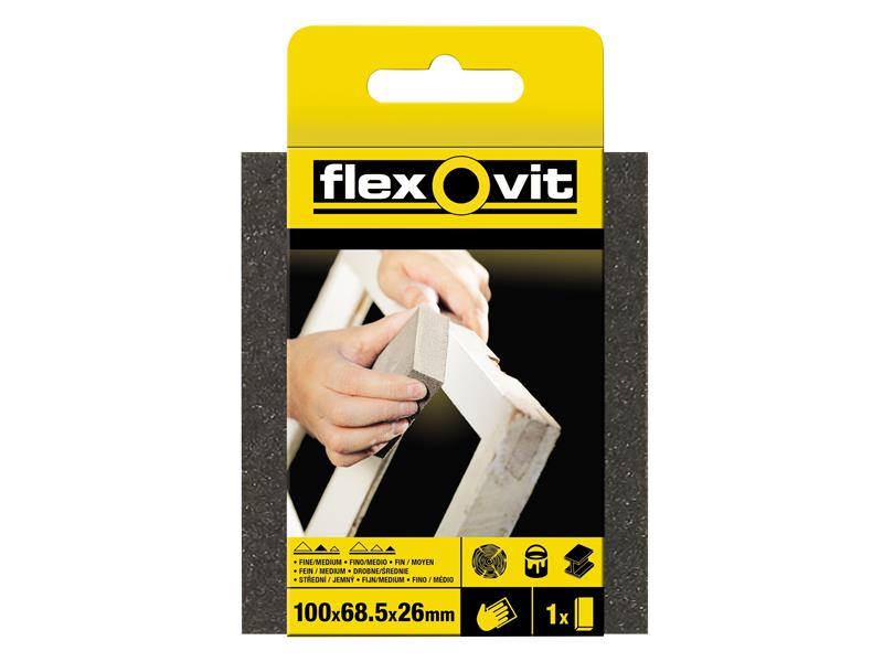 Flexovit 63642556852 Sanding Sponges Standard Fine/Medium