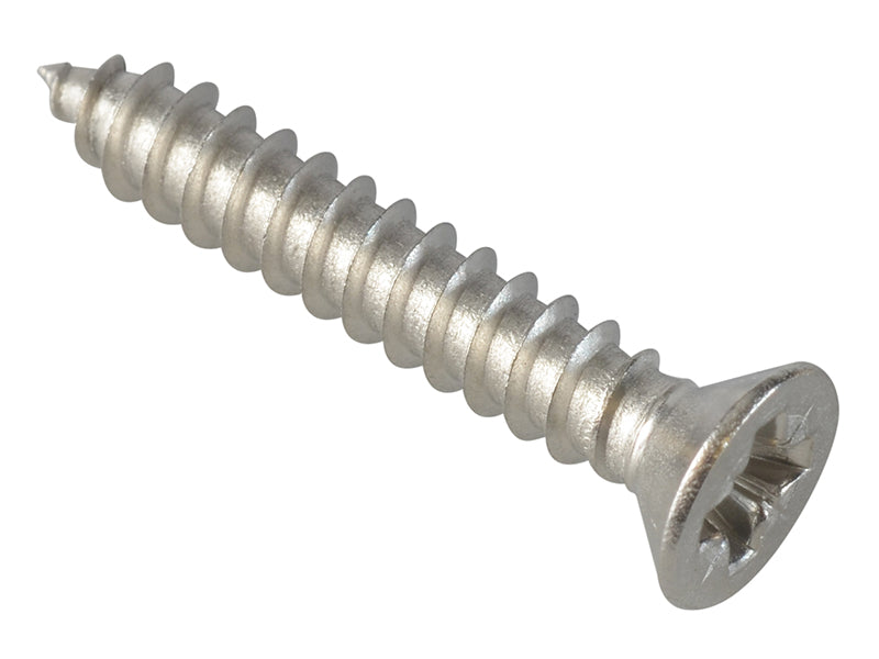 ForgeFix FPSTCSK18SS Self-Tapping Screw Pozi Compatible CSK A2 SS 1in x 8 ForgePack 20