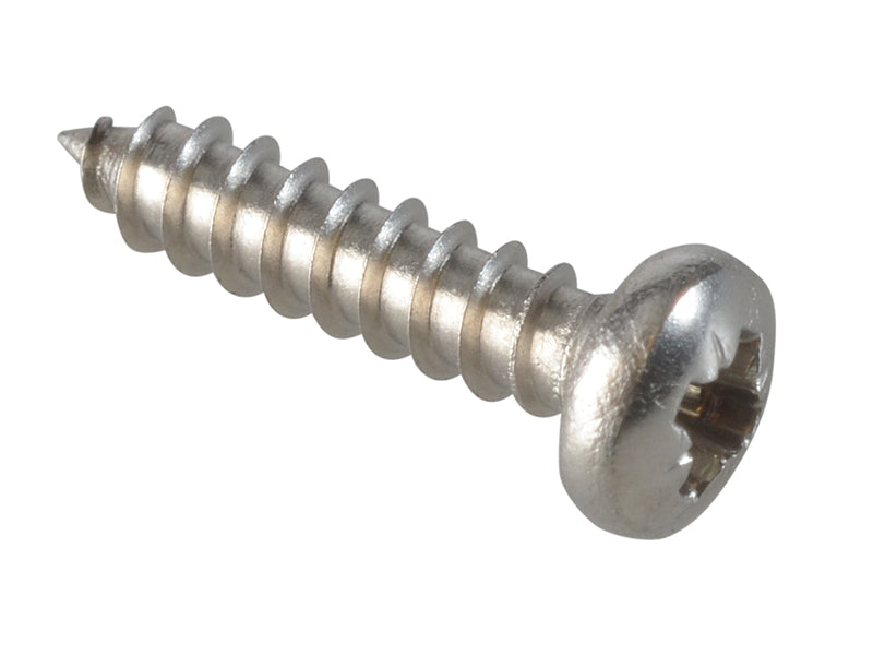 ForgeFix FPSTPP124SS Self-Tapping Screw Pozi Compatible Pan A2 SS 1/2in x 4 ForgePack 60