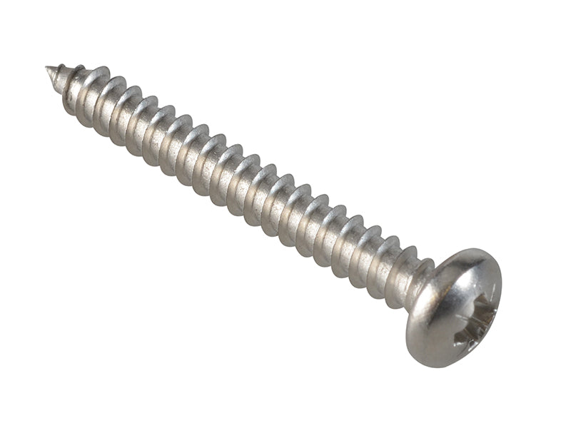 ForgeFix FPSTPP11210SS Self-Tapping Screw Pozi Compatible Pan A2 SS 1.1/2in x 10 ForgePack 10