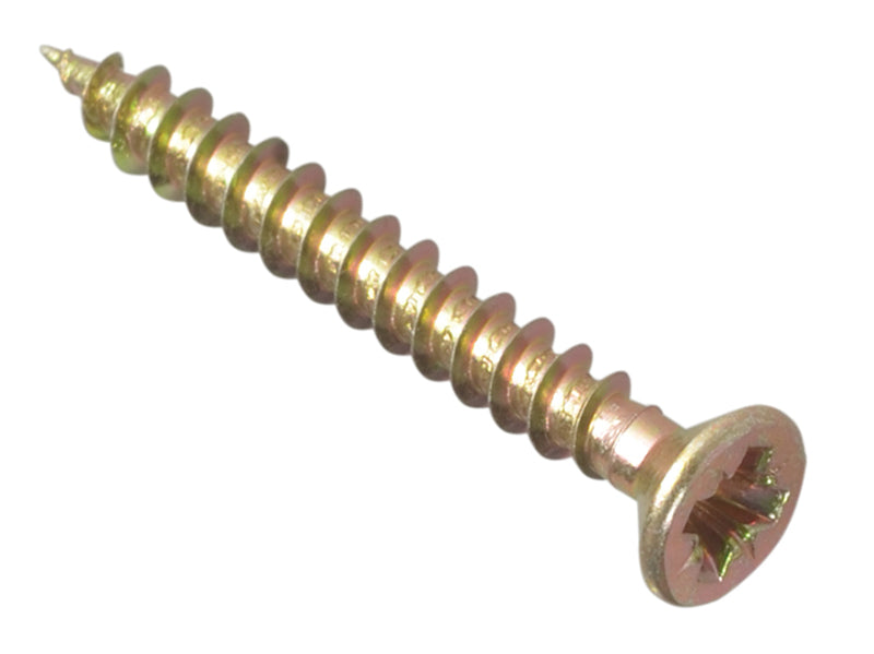 ForgeFix FPMPS3530Y Multi-Purpose Pozi Compatible Screw CSK ST ZYP 3.5 x 30mm Forge Pack 35