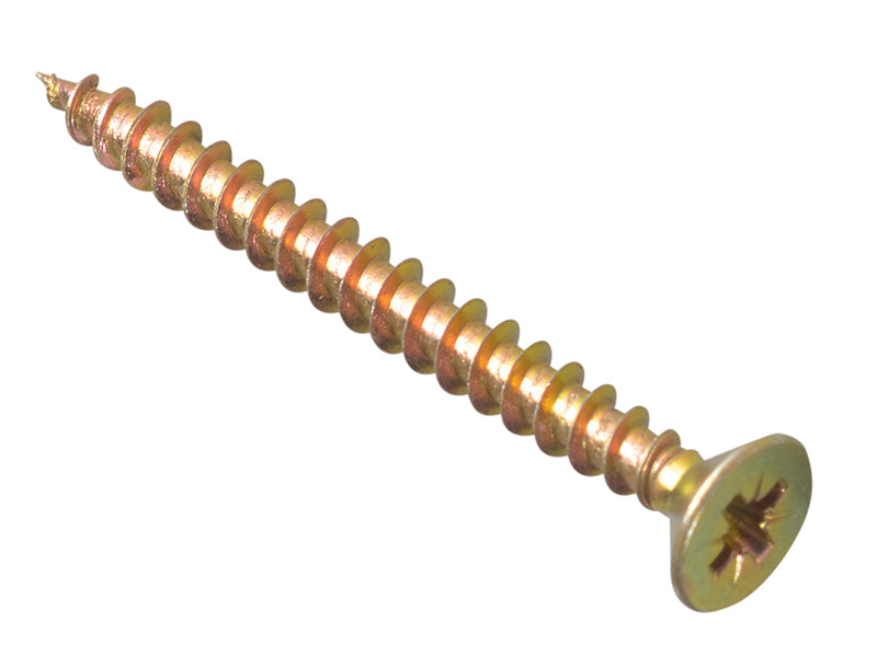 ForgeFix FPMPS550Y Multi-Purpose Pozi Compatible Screw CSK ST ZYP 5.0 x 50mm Forge Pack 12