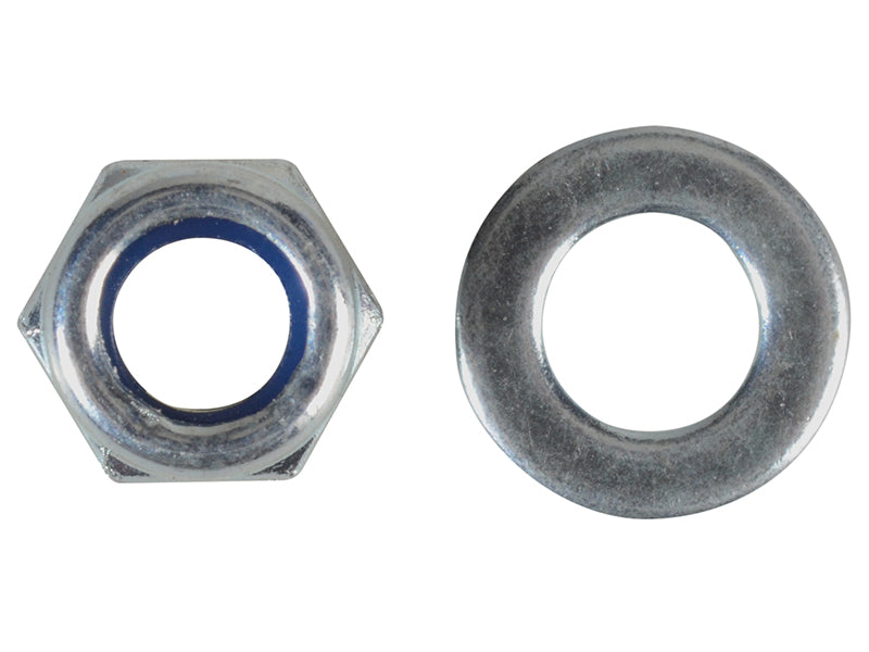 ForgeFix FPNYLOC5 Nyloc Nuts & Washers Zinc Plated M5 ForgePack 40