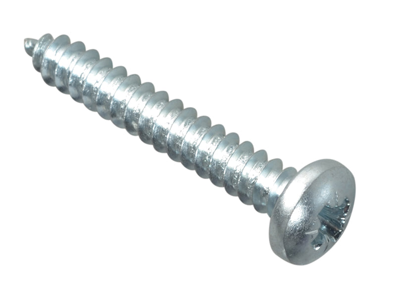 ForgeFix FPSTPP11410ZP Self-Tapping Screw Pozi Compatible Pan Head ZP 1.1/4in x 10 ForgePack 12