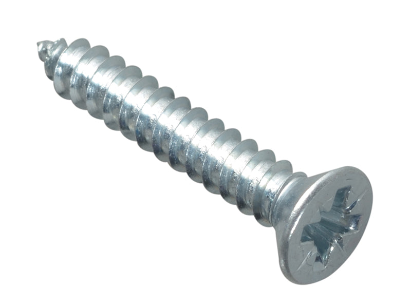 ForgeFix FPSTCSK18ZP Self-Tapping Screw Pozi Compatible CSK ZP 1in x 8 ForgePack 20