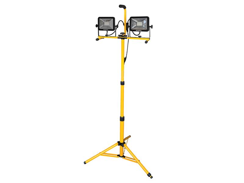 FaithfullPowerPlus AST2620 240V SMD LED Twin Head Tripod Site Light 40W 2 x 1800 Lumens 240V