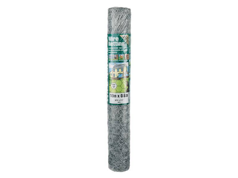 Gardman 50040 Galvanised Wire Netting 25mm_ Hexagon, 10 x 0.6m