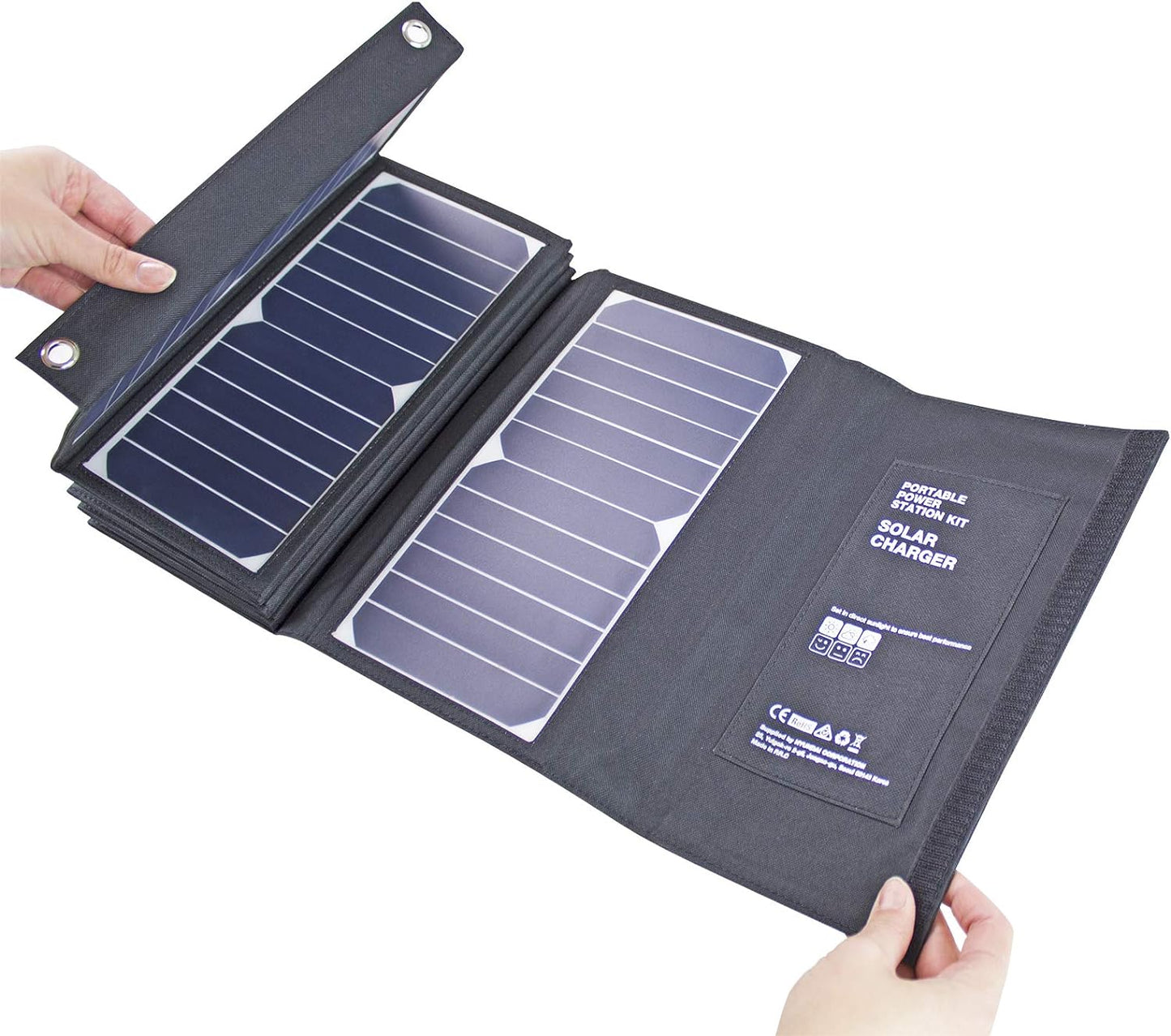 Hyundai H60 60W Portable and Foldable Solar Charger With USB and DC Connectivity