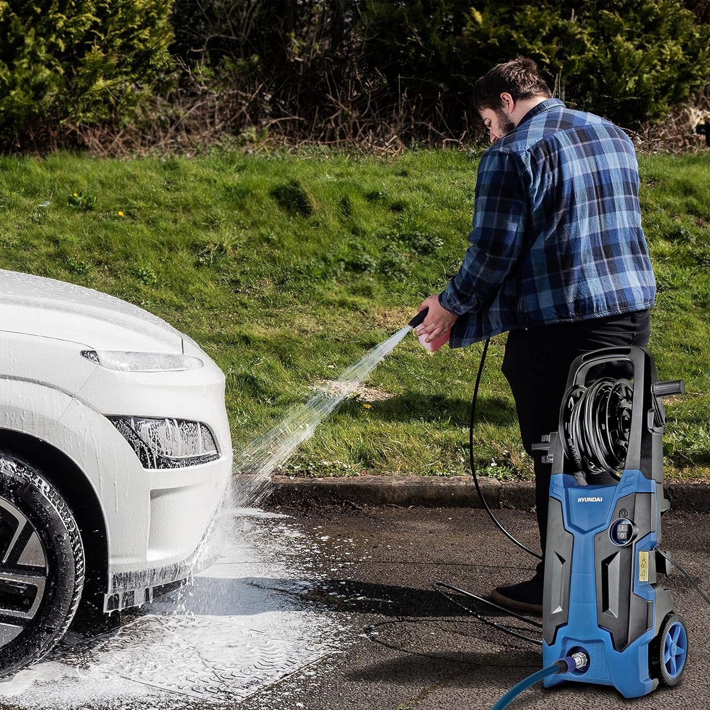 Hyundai 2500W 2610psi 180bar Electric Pressure Washer With 8.5L/Min Flow Rate | HYW2500E