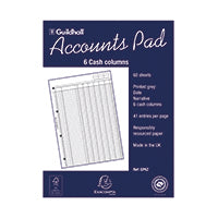 Guildhall Accounts Pad 6 Cash A4