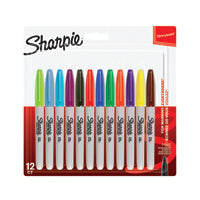 Sharpie Perm Marker Fine Ast Pk12