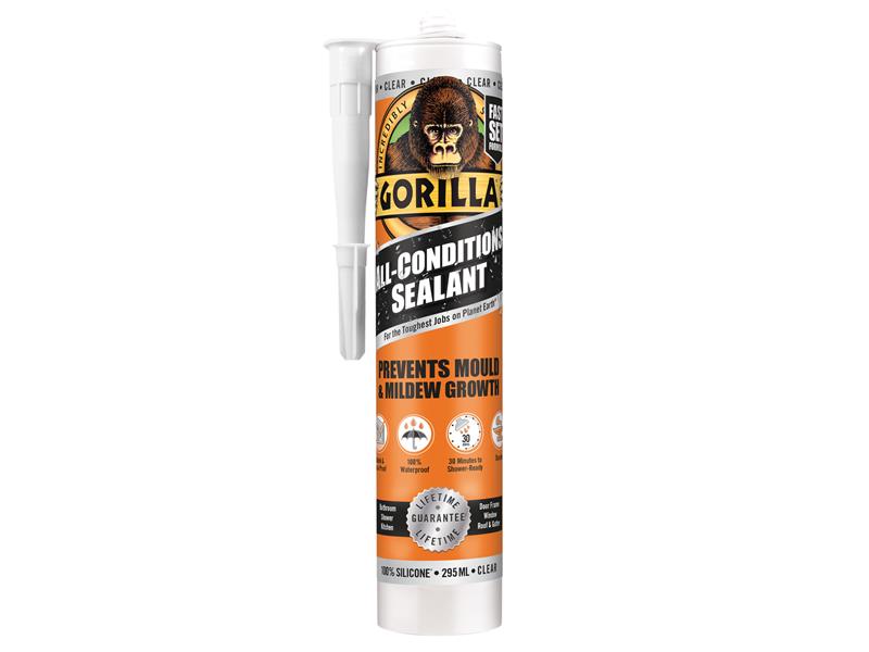 GorillaGlue 1144111 Gorilla Mould Resistant Sealant Clear 295ml