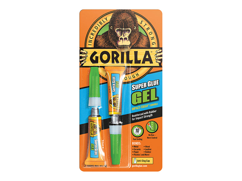 GorillaGlue 4044601 Gorilla Superglue Gel 3g (Twin Pack)
