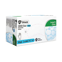 Shield Pf Vinyl Gloves L Pk100 GD09