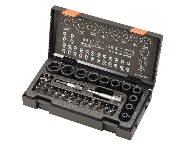 HiKOKI 752500 Metric 1/2in Drive Impact Socket & Bit Set, 41 Piece