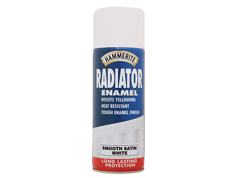 Hammerite 5092847 Radiator Enamel Aerosol Satin White 400ml