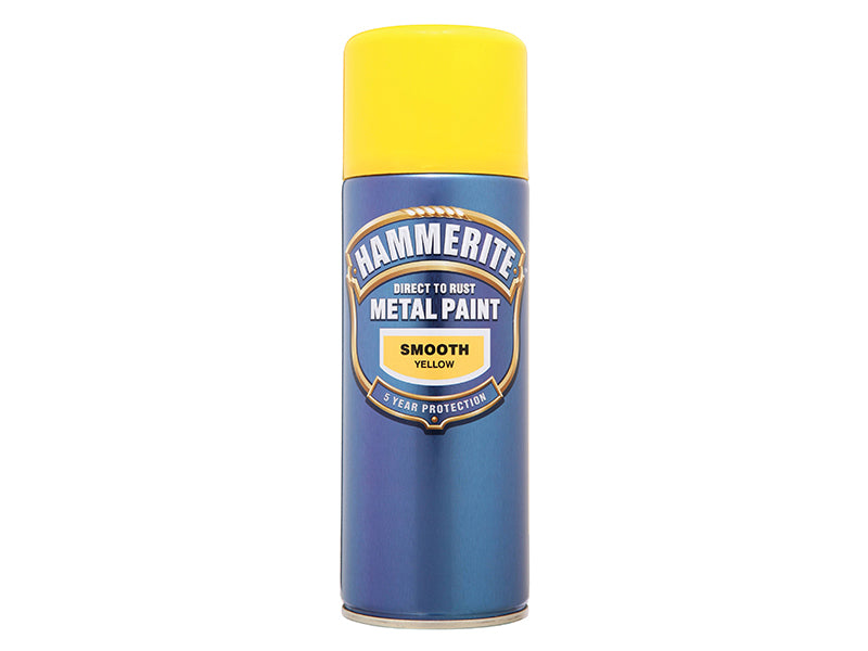 Hammerite 5092968 Direct to Rust Smooth Finish Aerosol Yellow 400ml
