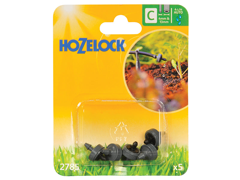 Hozelock 2785P0000 2785 End Line Pressure Dripper 4mm/13mm (Pack 5)