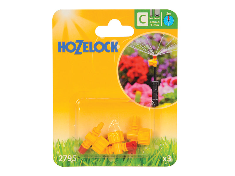 Hozelock 2795P0000 2795 Adjustable 360� Micro Spray Jet (Pack 3)
