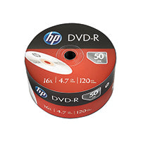HP DVD-R 16X 4.7GB Wrap Pk50