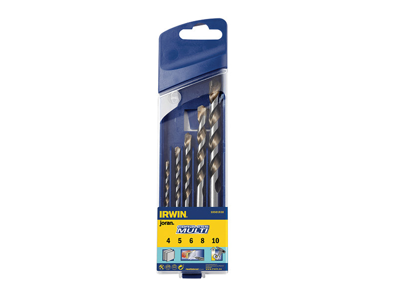 IRWIN� 10501938 Cordless Multi-Purpose Drill Bit Set 5 Piece 4-10mm