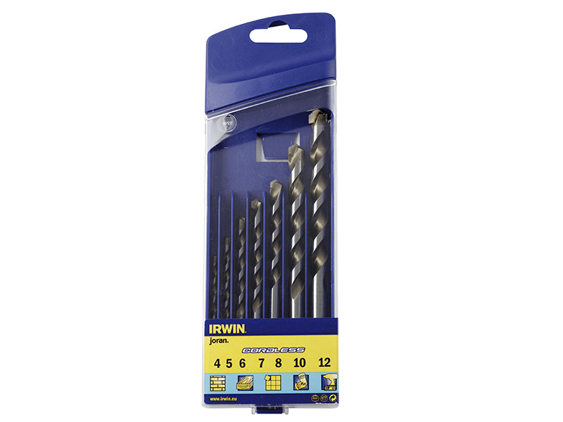 IRWIN� 10501940 Cordless Multi-Purpose Drill Bit Set 7 Piece 4-12mm