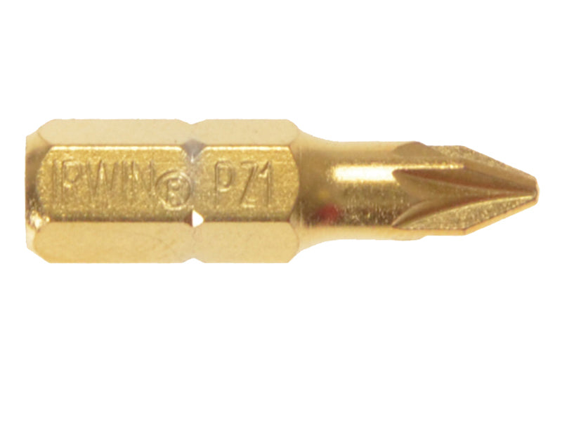 IRWIN� 10504341 Screwdriver Bits Pozidriv PZ1 25mm Titanium (Pack 10)