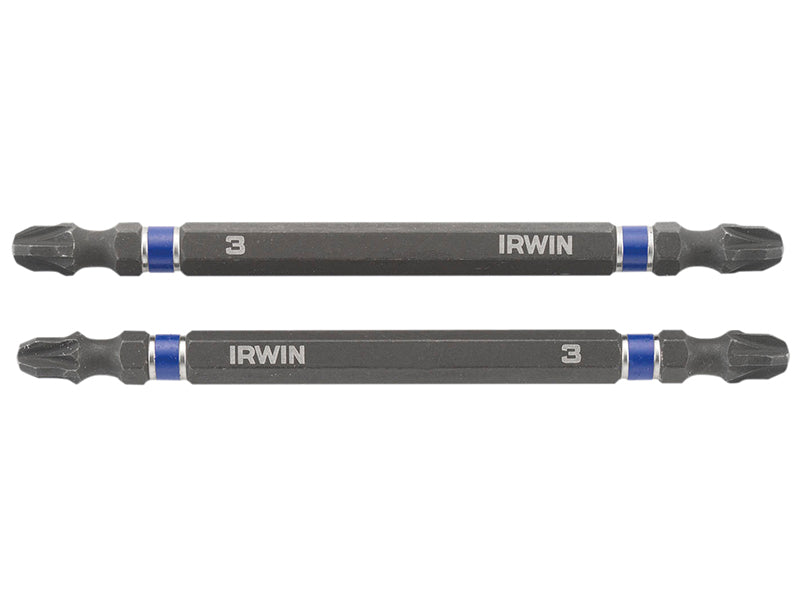 IRWIN� 1923227 Impact Double-Ended Screwdriver Bits Pozi PZ3 100mm (Pack 2)