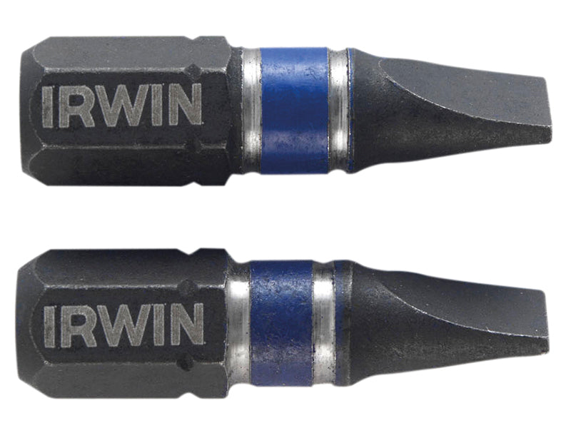 IRWIN� 1923366 Impact Screwdriver Bits Slotted 5.5 x 25mm (Pack 2)
