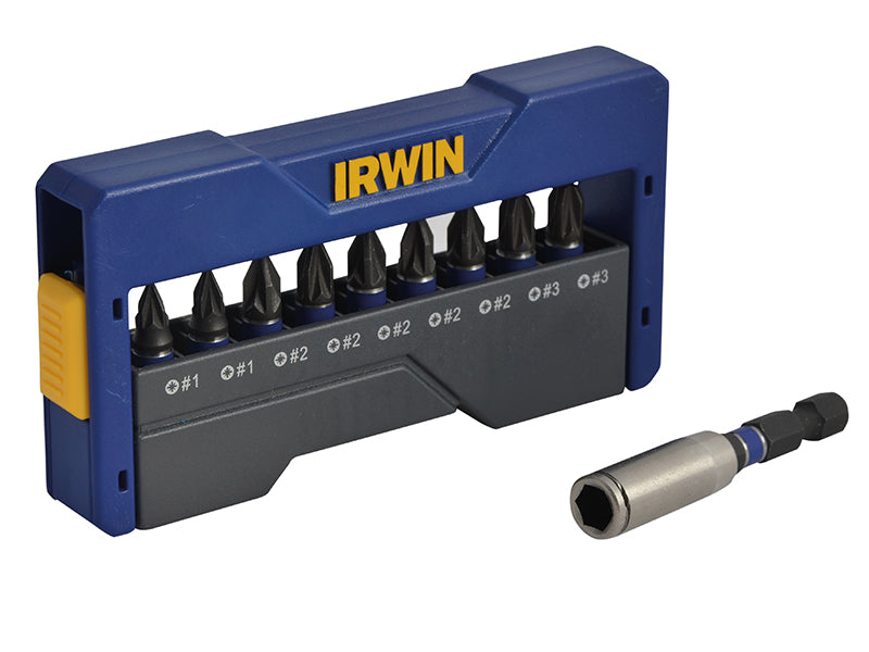 IRWIN� 1923420 Pozidriv Impact Screwdriver Bit Set, 10 Piece