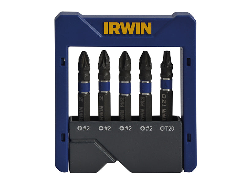 IRWIN� 1923433 Phillips/Pozi/TORX Impact Screwdriver Pocket Bit Set, 5 Piece