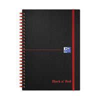 Black n Red PP Elast Notebook A5 Pk5