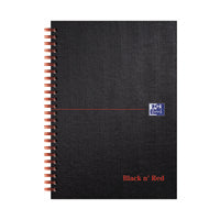 Black n Red Wire HB Notebook A5 Pk5