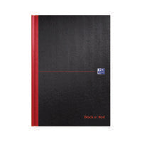 Black n Red Dbl HB Cash Book A4 Pk5