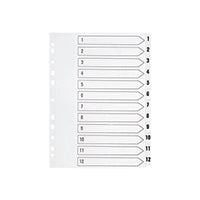 Q Connect Index 1-12 Brd Reinf White