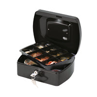 Q-Connect 8 Inch Black Cash Box
