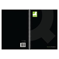 Qconnect Wirebound A4 Hback Blk Pk3