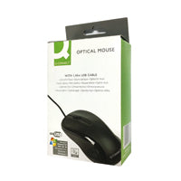 Q-Connect Black Scroll Wheel Mouse