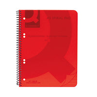 Q-Connect PP Spiral Pad A5 Red Pk5