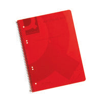 Q-Connect PP Spiral Pad A4 Red Pk5