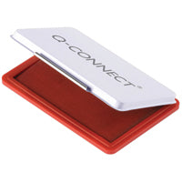 Q-Connect Red Med Stamp Pad Mtl Case