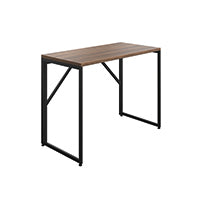 Jemini Folding Desk D/Walnut/Blk Leg