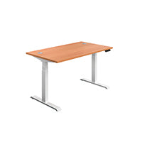 First Sit/Stand Dsk 1400x800 Bch/Wht