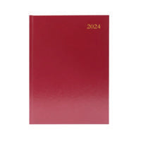 Desk Diary WTV A5 Burgndy 2024