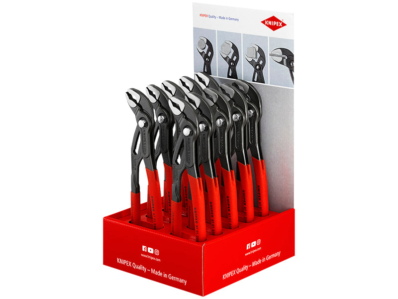 Knipex 00 18 01 V11 Cobra® Water Pump Pliers (Counter Display of 10 x KPX8701250)