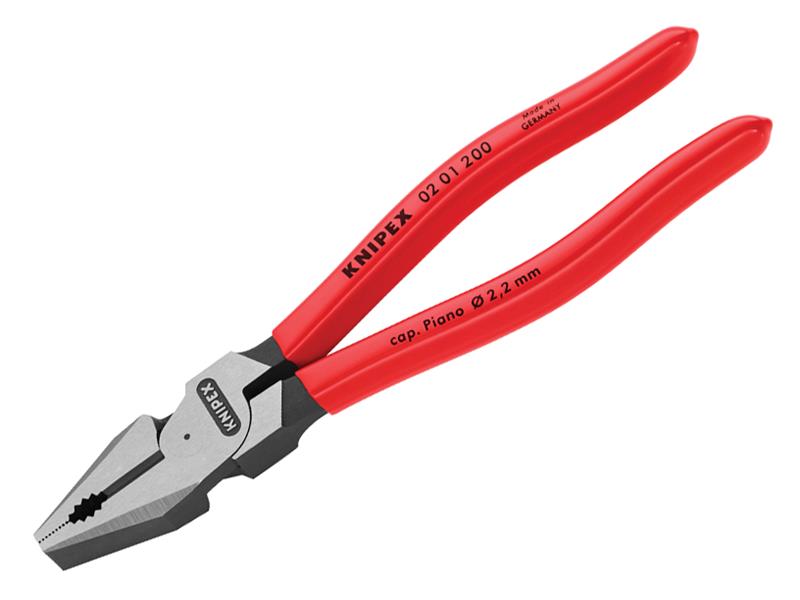 Knipex 02 01 200 SB High Leverage Combination Pliers PVC Grip 200mm (8in)
