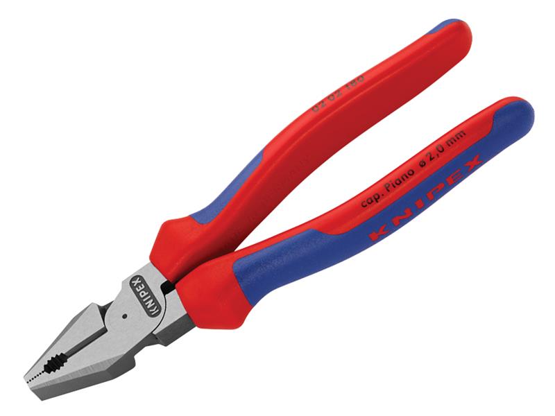 Knipex 02 02 180 SB High Leverage Combination Pliers Multi-Component Grip 180mm (7in)