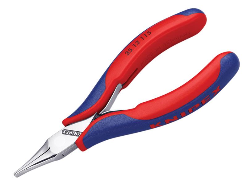 Knipex 35 12 115 SB Electronics Flat Jaw Pliers Multi-Component Grip 115mm