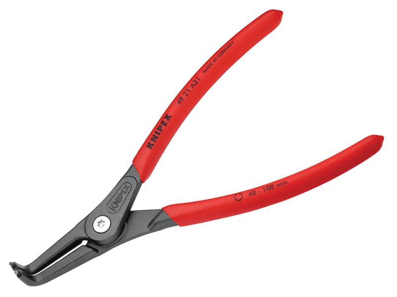 Knipex 49 21 A31 SB Precision Circlip Pliers External 90� Bent Tip 40-100mm A31